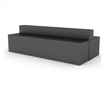 "New Lounge Bett" schwarz 100 x 200 x 40 cm
